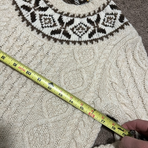 Gorgeous NWT RL Polo Wool Vintage Vibes Nordic Print Sweater-Sz S-Cream/Brown - Picture 12 of 16